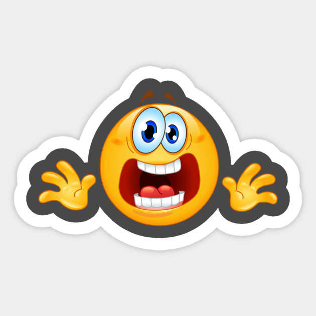 Panic emoji - Emoji - Sticker | TeePublic